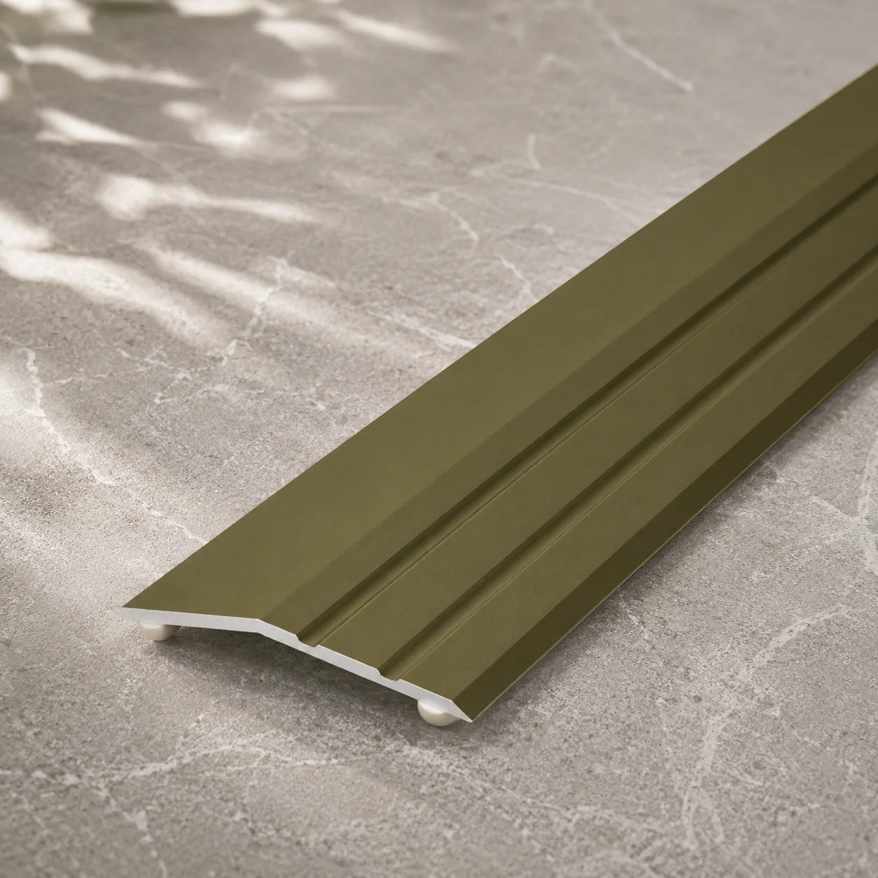 Aluminium Ramp Door Threshold Strip 900 MM Length Self-Adhesive Anodised Door Floor Bar Edge Trim IP11/S In Champagne Color